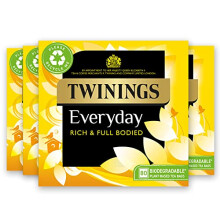 Twinings Everyday Tea | Classic Blend, Rich & Well Rounded Black Tea | Multipack Bulk Buy, 320 (4 x 80) Biodegradable Tea Bags