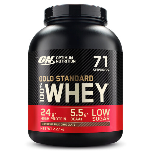 Optimum Nutrition Gold Standard Whey Muscle Building and Recovery Protein Powder With Naturally Occurring Glutamine and Amino Acids, Extreme Milk