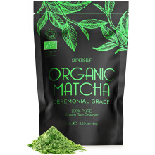 Organic Matcha Green Tea Powder - Ceremonial Grade - 120g (120 servings) - Premium Matcha Tea Powder - Certified Organic by The Soil Association -