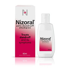 Nizoral Anti-dandruff Shampoo 60ml, clinically proven Treatment for dandruff flare ups, relieve itching, helps remove flakes and soothe inflammation,