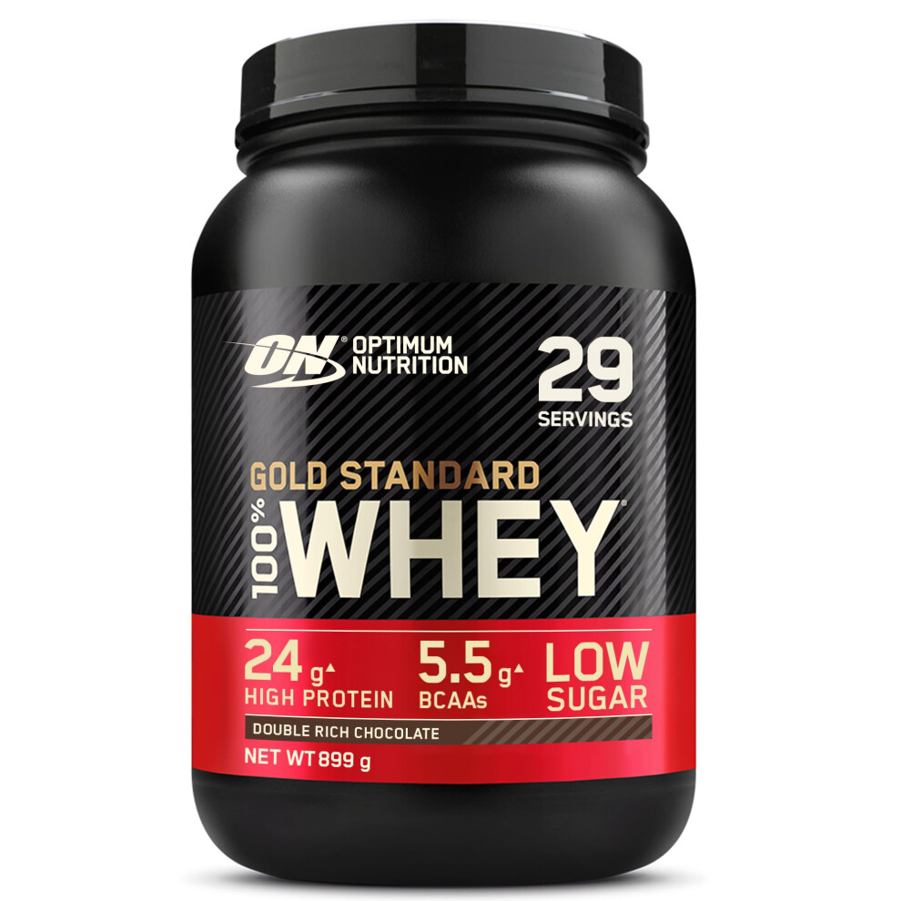 Optimum Nutrition Standard Whey Protein, Muscle Building Powder With Naturally Occurring Glutamine And Amino Acids, Double Rich Chocolate, 29 Gold