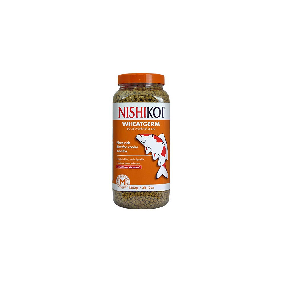 Nishikoi Wheatgerm Complete Food for Koi and Pond Fish - Medium Pellets - 1250g