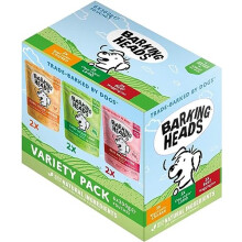 Barking Heads Adult Dog Food Wet Pouches Variety Pack Natural & Grain-Free with No Artificial Flavours Plus Added Vitamins & Minerals 6 x 300g