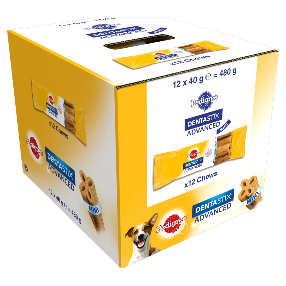 Pedigree Dentastix Advanced - Dental Care Chews - Dog Treats For Small Dogs - 12 Sticks (Pack Of 12)