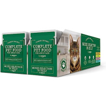 by Amazon Complete Food for Adult Cats, Mixed Selection In Jelly, 4.8 kg (48 Packs of 100g) (Previously Lifelong)