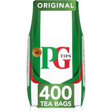 PG Tips Original Black Tea Bags Bulk Flavourful & Full-bodied Perfect Flavour Release 400 Plant Based Biodegradable Teabags