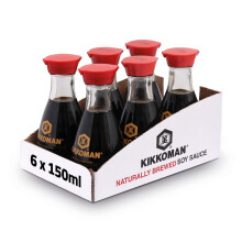 Kikkoman Naturally Brewed Soy 150 ml (Pack of 6)
