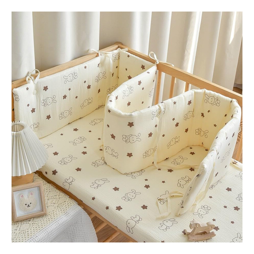 (110cm, A) Cot Bumper Breathable Crib Bumper Baby Cot Liners Cot Bumpers For Cot Bed Padded Cot Bumper Cotbed Bumper For One Side Baby Cot Bumpers