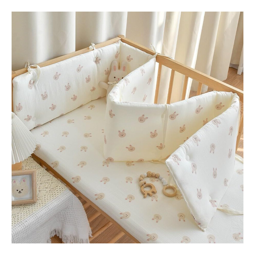 (150cm, C) Cot Bumper Breathable Crib Bumper Baby Cot Liners Cot Bumpers For Cot Bed Padded Cot Bumper Cotbed Bumper For One Side Baby Cot Bumpers