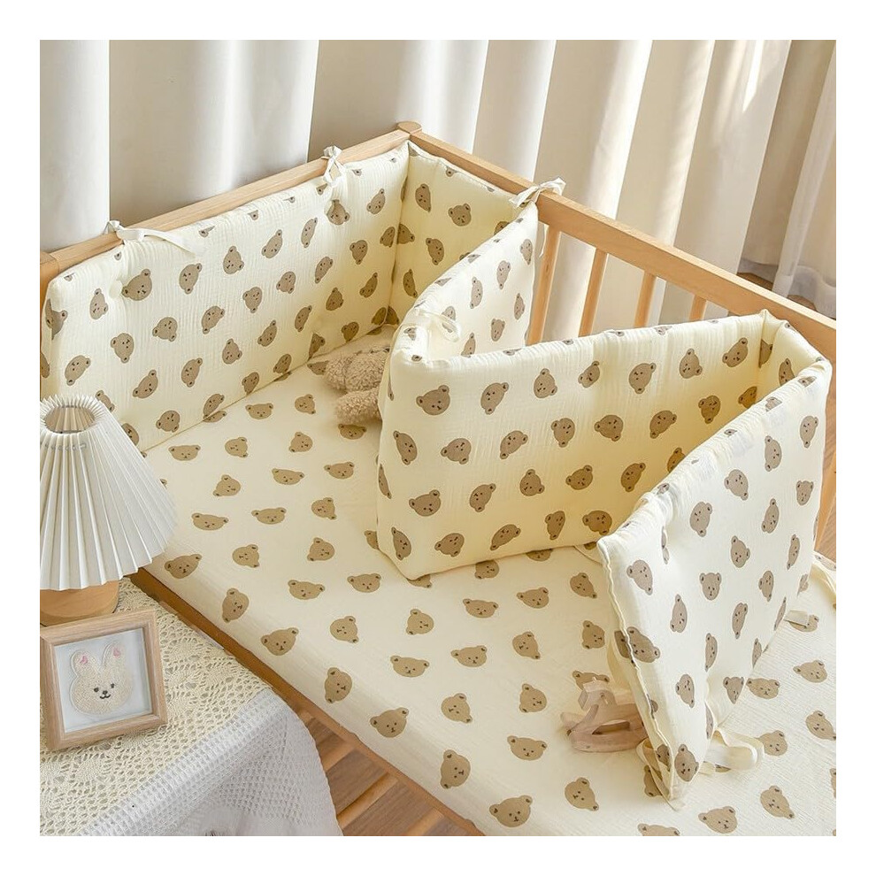 (180cm, B) Cot Bumper Breathable Crib Bumper Baby Cot Liners Cot Bumpers For Cot Bed Padded Cot Bumper Cotbed Bumper For One Side Baby Cot Bumpers