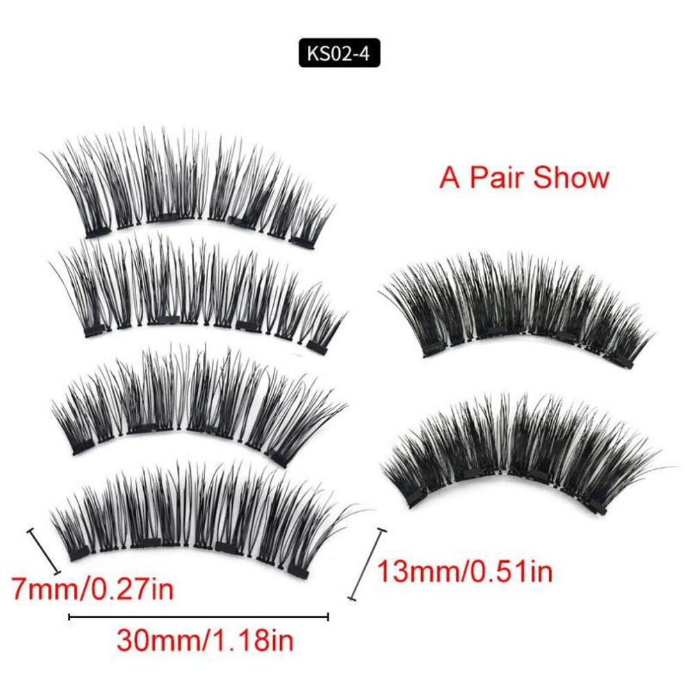 (#2) 2 Styles Magnetic Lashes Clip Eyelashes Set Magnetic Lash Applicator Tool Magnetic Eyelash Curler Reusable Lashes