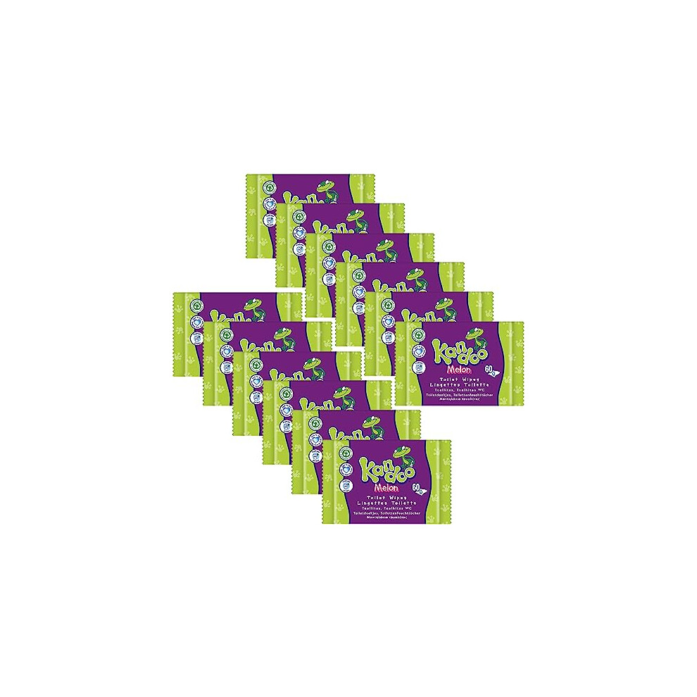 Melon Sensitive Wipes | 12 Packs Of 60 Wipes (12X60) | Total 720 Wipes Kandoo