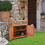 Outsunny Outsunny 2 In 1 Potting Bench Table w/ Storage Cabinet and Galvanized Table Top 1