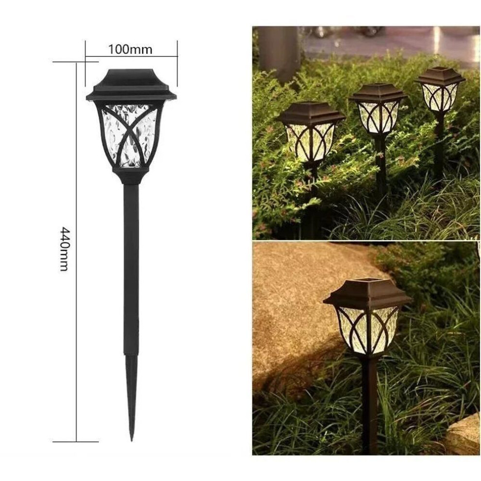 (yellow-4pcs) 8pcs Solar Yard Lights Bright Lawn Lights Outdoor Waterproof Led Solar Pathway Lights Landscape Path