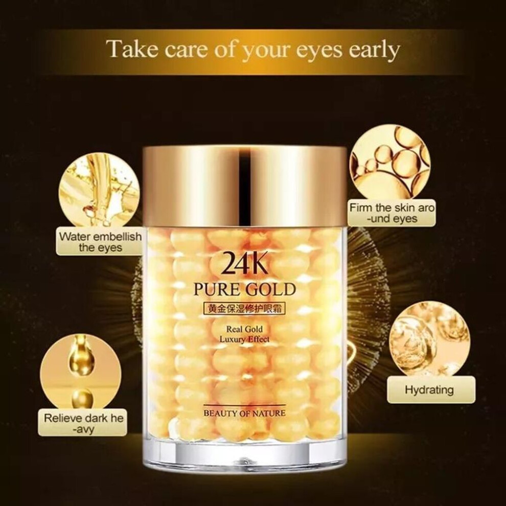 (gold) 24k Gold Eye Cream Moisturizing Anti Puffiness Anti Wrinkle Remove Dark Circle Anti-aging Women Eye Care