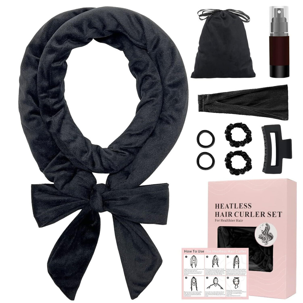 Etruston Heatless Curlers Headband, Soft Velour Heatless Curls