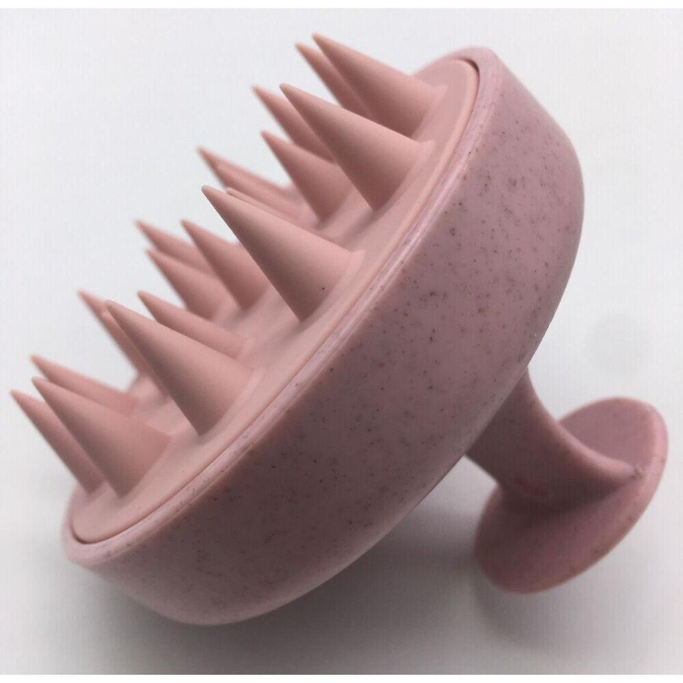 (pink, 1PCS) Wheat Straw Silicone Head Wash Clean Care Hair Root Itching Scalp Massage Comb Shower Brush Bath Spa Anti-dandruff Shampoo