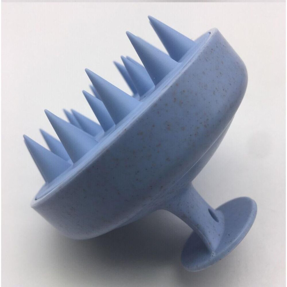 (blue, 1PCS) Wheat Straw Silicone Head Wash Clean Care Hair Root Itching Scalp Massage Comb Shower Brush Bath Spa Anti-dandruff Shampoo