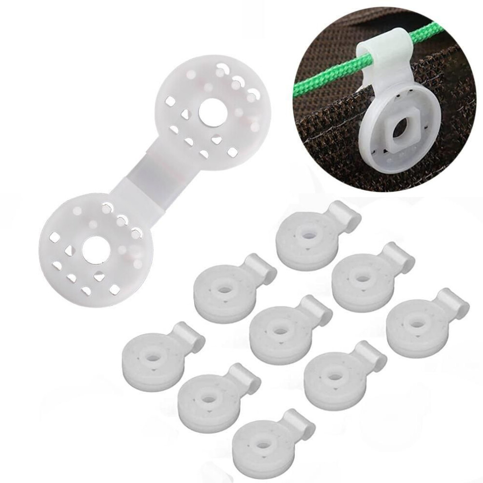 (white, 30 pcs) 50/30/20/10pcs Sun Shade Net Clip Sunshade Net Fixing Clip Greenhouse Shade Cloth Fabric Fix Clamp Plastic Grommet Fence Netting Hook