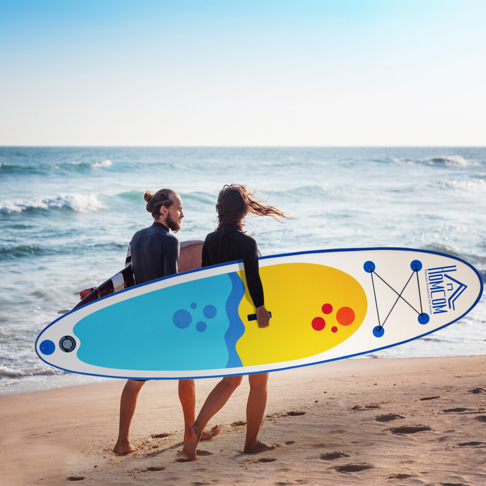 HOMCOM 10ft Inflatable Surfing Boards W/ Paddle, Fix Bag, Air Pump, Backpack