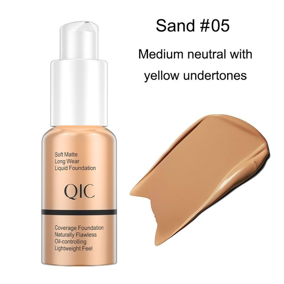 (05) 30ml Matte Makeup Foundation Cream Professional Concealing Face Dark Circle Liquid Long-lasting Eye Corrector Cream Cosmetic
