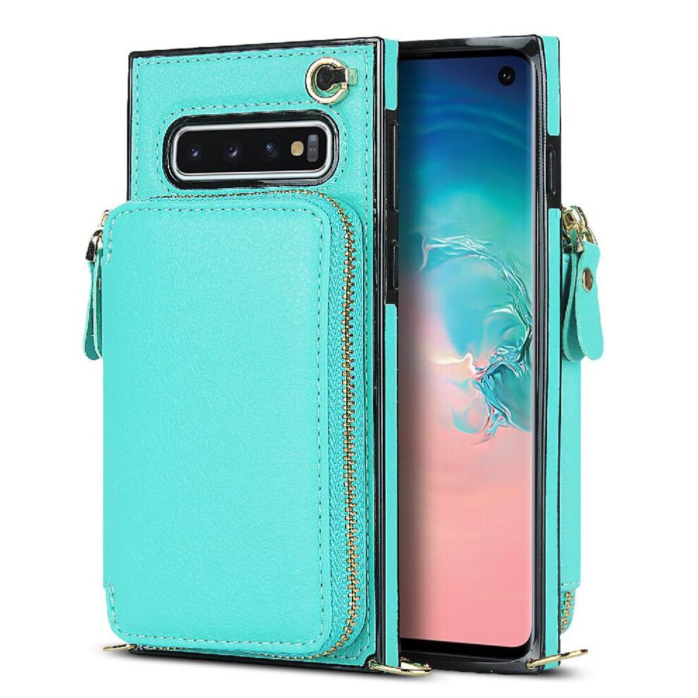 (Blue) Case For Samsung Galaxy S10 Wallet Pocket Shockproof Leather Blue 764549397105