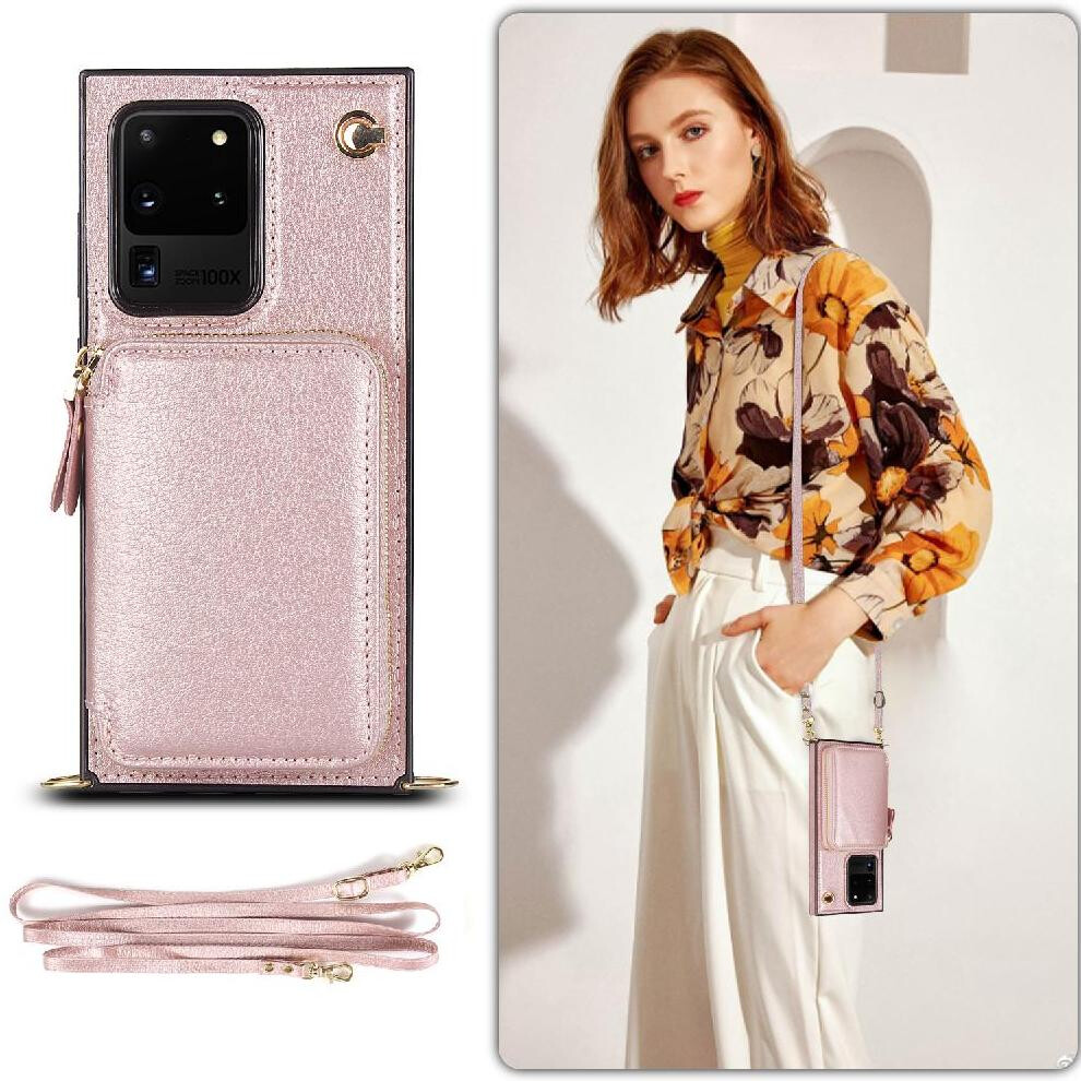 (Pink) Case For Samsung Galaxy S20 Ultra Wallet Pocket Leather Shockproof Pink 764549397488