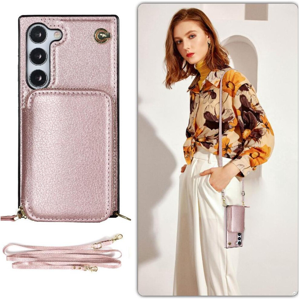(Pink) Case For Samsung Galaxy S23 Shockproof Leather Wallet Pocket Pink 764549397907