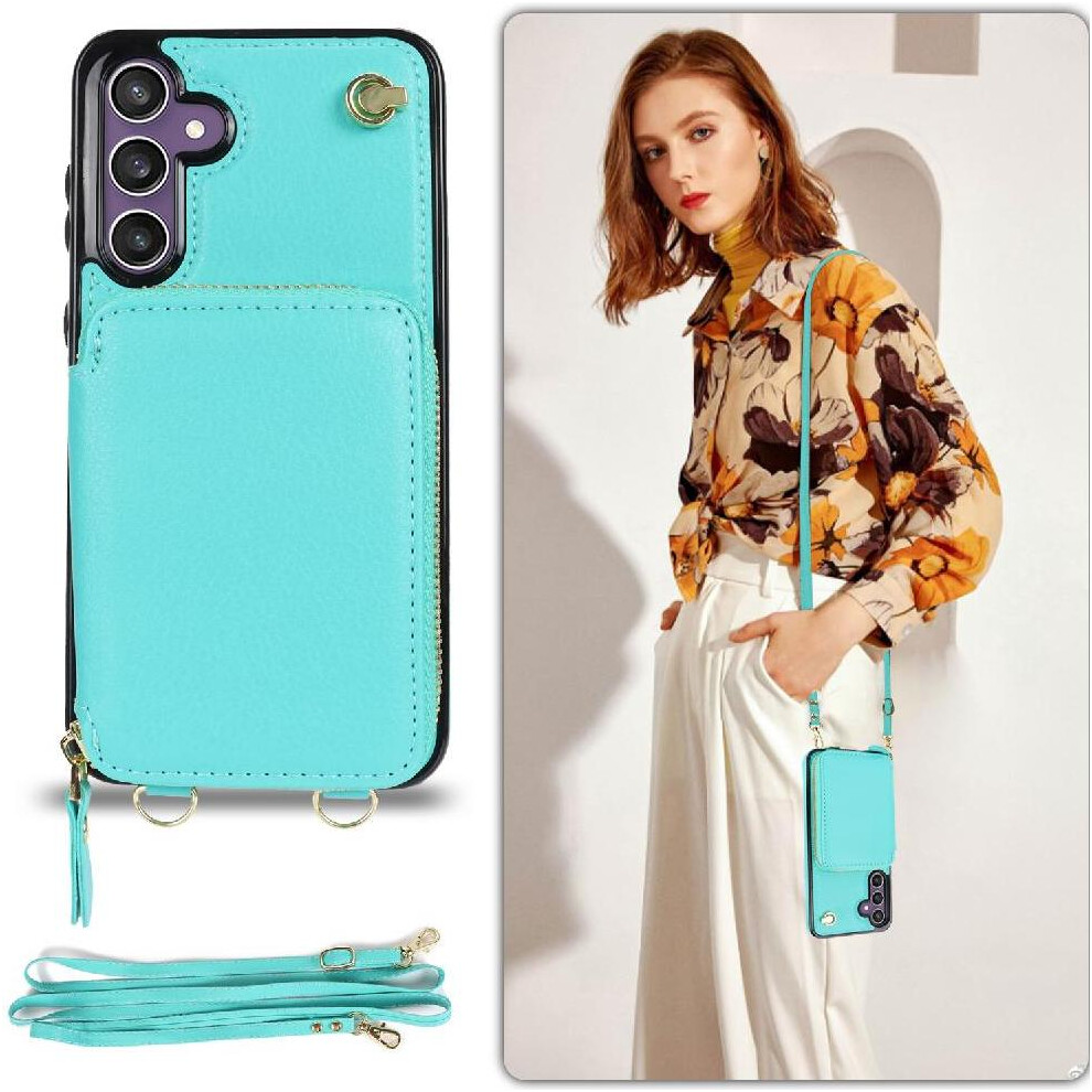 (Blue) Case For Samsung Galaxy S23 Fe Wallet Leather Pocket Shockproof Blue 764549398065
