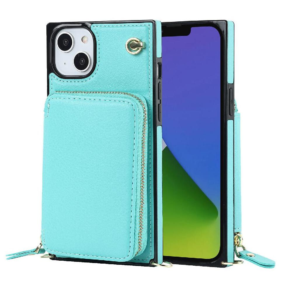 (Blue) Case For Iphone 15 Plus Leather Pocket Wallet Shockproof Blue 764549398485