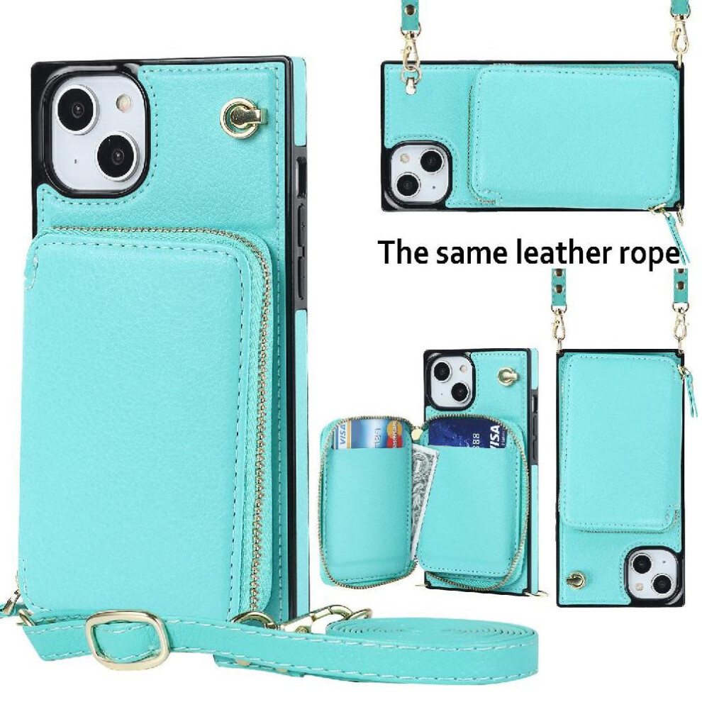 (Blue) Case For Iphone 14 Plus Pocket Wallet Leather Shockproof Blue 764549398720