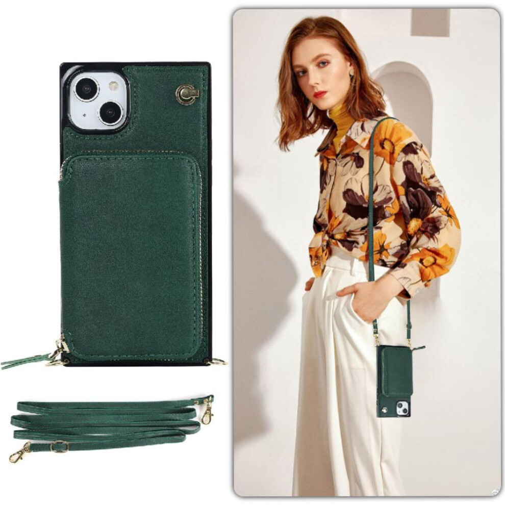 (Green) Case For Iphone 14 Pocket Shockproof Leather Wallet Green 764549398799
