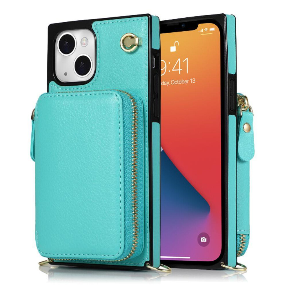 (Blue) Case For Iphone 13 Wallet Leather Pocket Shockproof Blue 764549398904