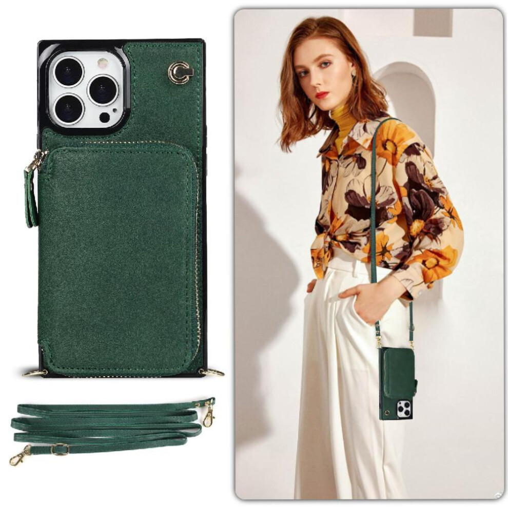 (Green) Case For Iphone 13 Pro Pocket Wallet Shockproof Leather Green 764549398973