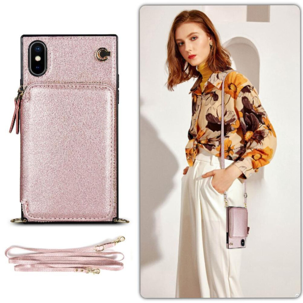 (Pink) Case For Iphone X/Xs Leather Pocket Shockproof Wallet Pink 764549399161