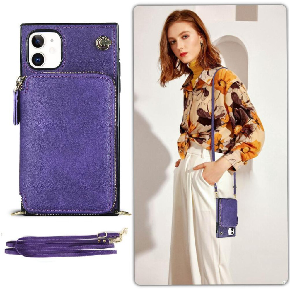 (Purple) Case For Iphone 11 Pocket Shockproof Leather Wallet Purple 764549399659