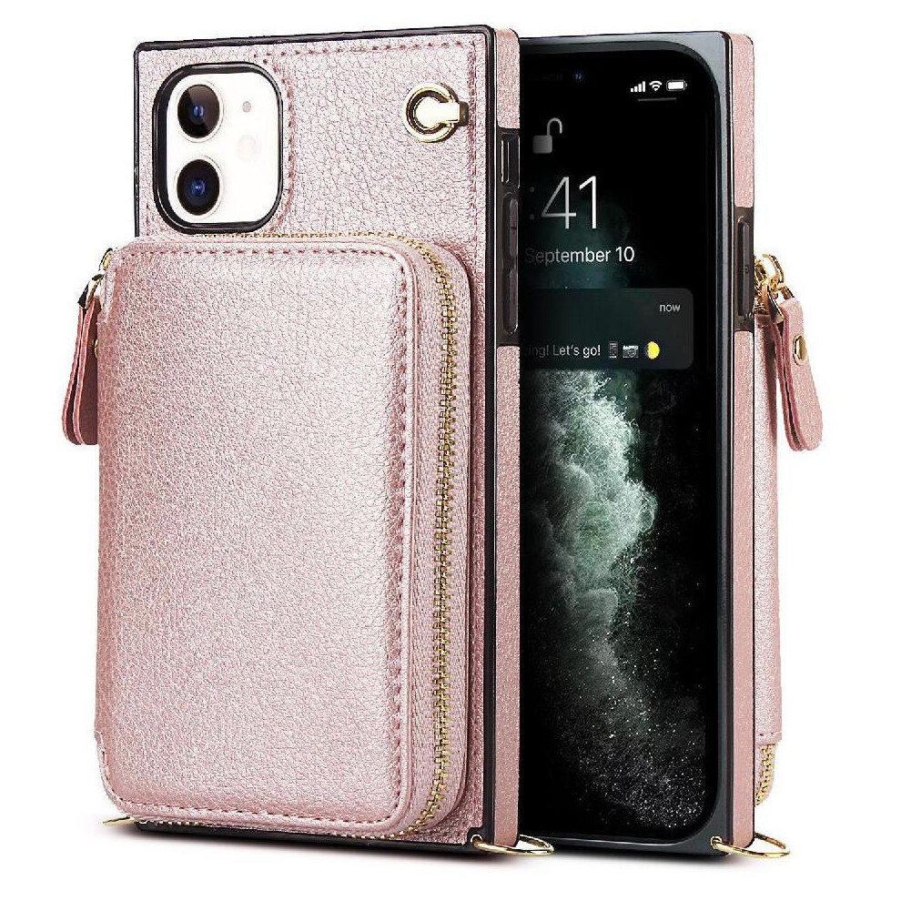 (Pink) Case For Iphone 11 Pocket Shockproof Leather Wallet Pink 764549399642