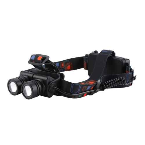 Telescopic Zoom Headlamp Adjustable Rotating Focus Headlight Hiking Camping Light(Black) 1