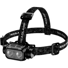 LED Headlamp 3 Modes Super Bright Portable Head Lamp with 4 Lights High Lumen USB Rechargeable for Outdoor Bike Hiking Night Fishing(Black)