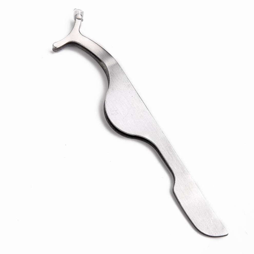 (silver) Stainless Steel False Eyelash Assistant Multifunctional Eyelash Tweezers