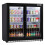 Baridi Back Bar Drinks Fridge/Cooler with Double Sliding Doors, 190L Capacity, Black - DH273 13