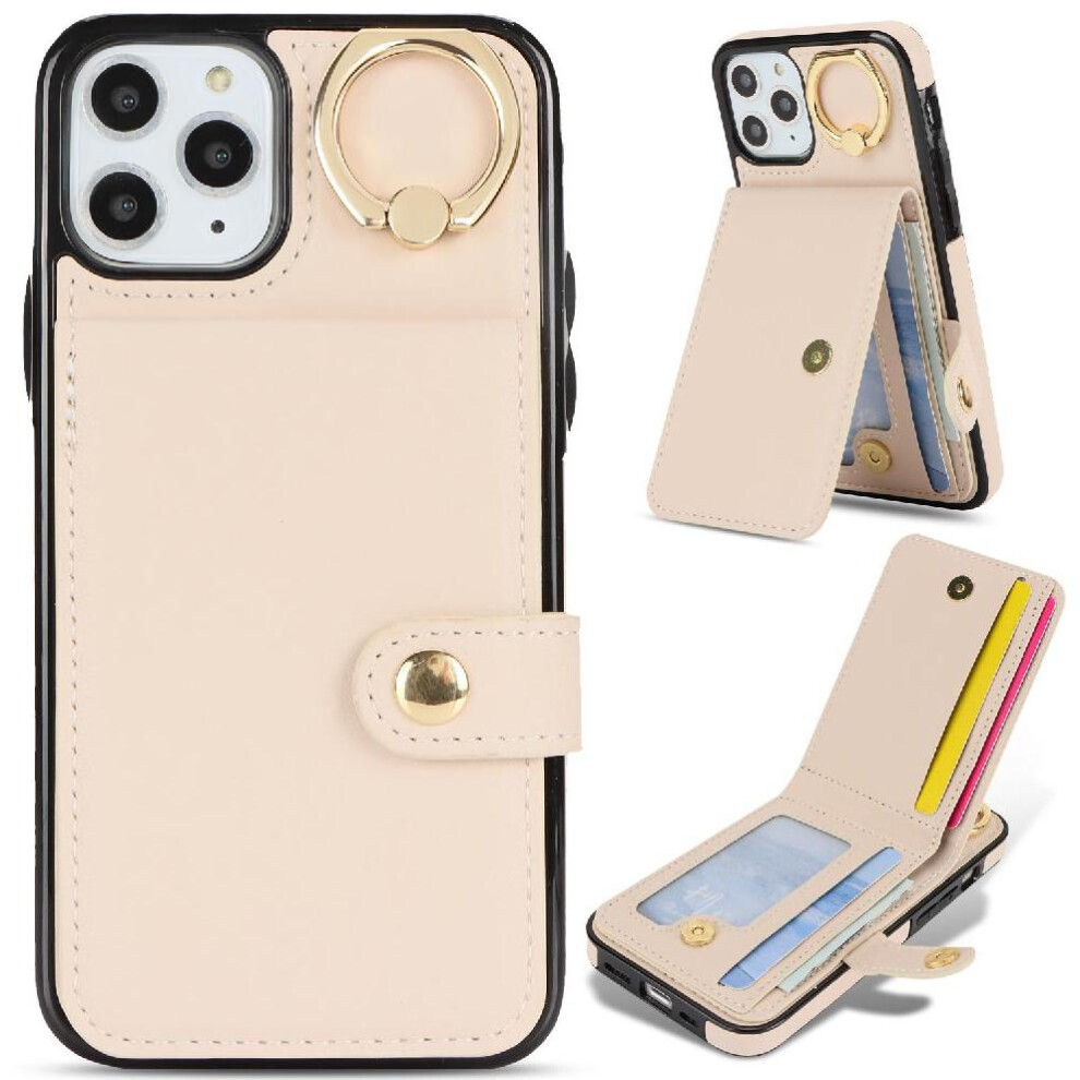 (White) Case For Iphone 11 Pro Shockproof Ring Card Slot Rfid Wallet White 764549404940