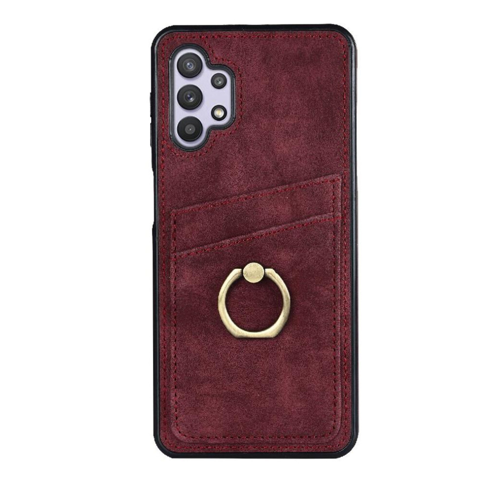 (Red) Case For Samsung Galaxy A32 5G Lightweight Card Slot Gift Ring Red 764549407224