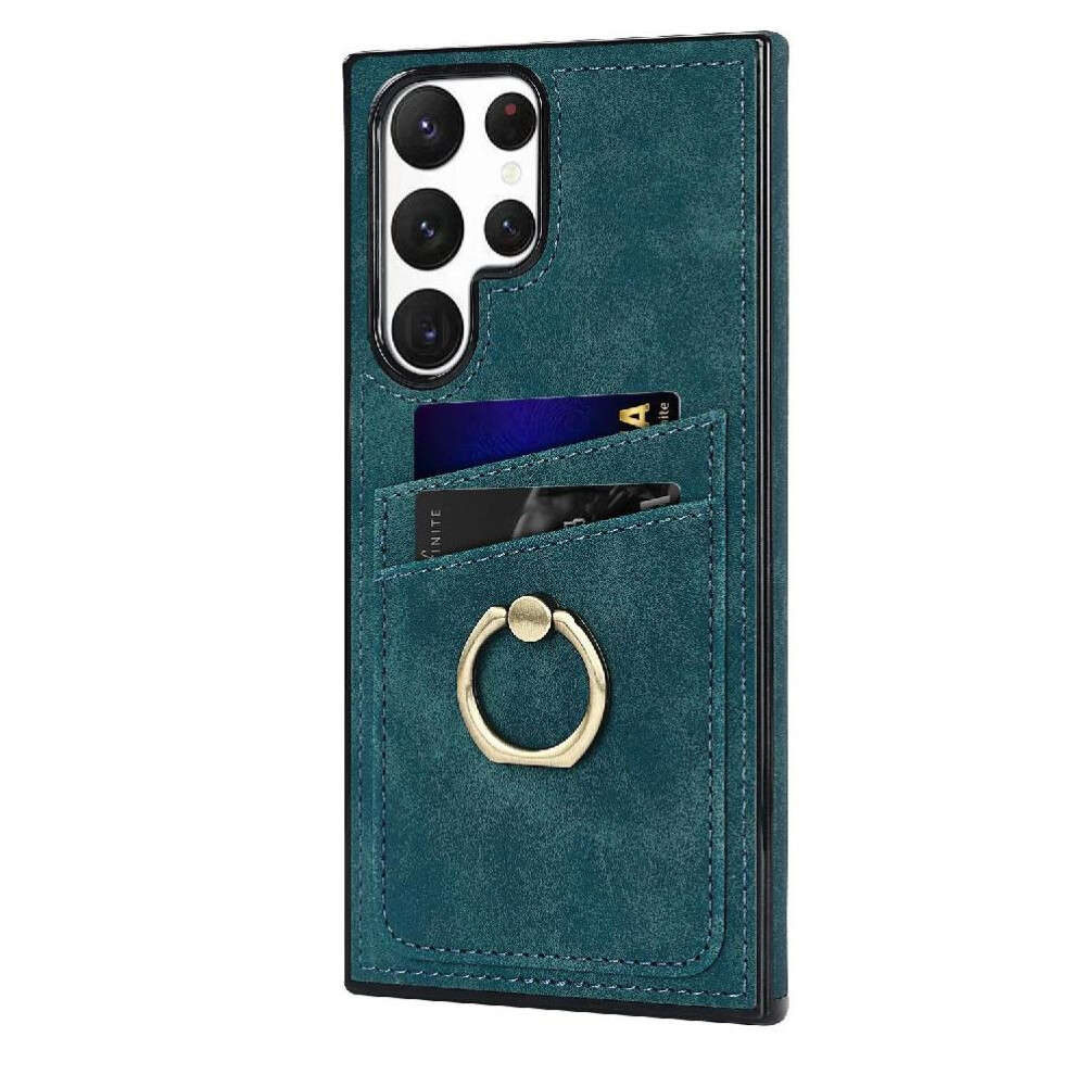 (Blue) Case For Samsung Galaxy S23 Ultra Card Slot Gift Lightweight Ring Blue 764549407637