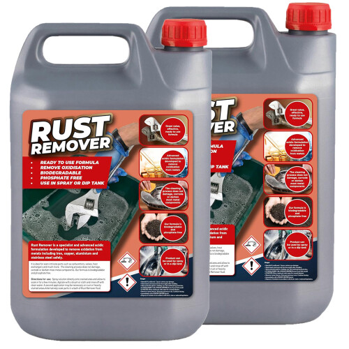 1 x 5L Rust Remover Solution Removes Rust Back To Bare Metal 1