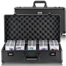 Vevor FJKSNHMMS162LU13NV0 5 Slots, Graded Sports Cards Holder Carrying Case with Coded Lock Foam Dividers