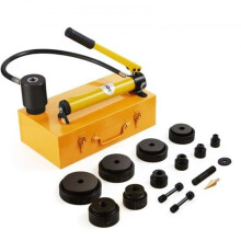 Vevor SD15T240CR2MM8SYBV0 0.5 to 4 in. 15-Ton Hydraulic Knockout Punch Driver Kit Hole Tool with 10 Dies