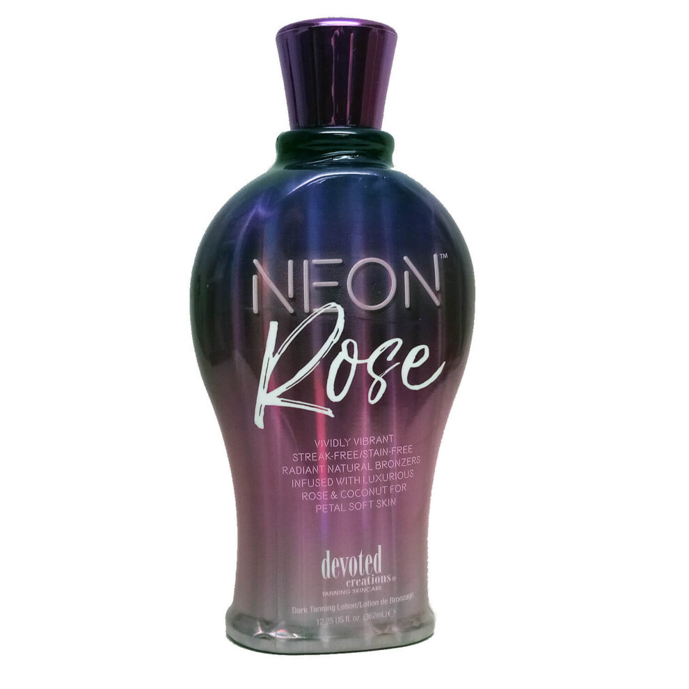 Devoted Creations Neon Rose Streak-Free Radiant Natural Bronzers 350Ml With Rose & Coconut, Matte Bb Creme Finish