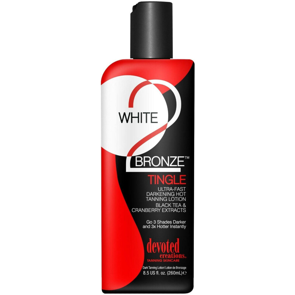 Devoted Creations 2 Tingle 3 Shades Darker Uv Tanning Lotion 250Ml White/Black