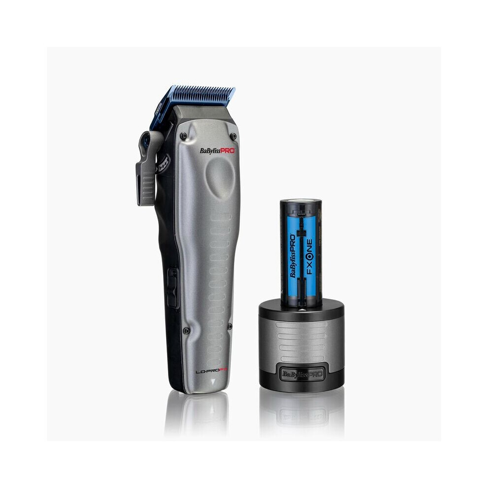 Babyliss Pro Fxone Lopro Clipper Fx829u - Titanium Fade Blade, N1 Digital Motor, 6,800 Rpm, 2.5H Runtime, Interchangeable Battery, 0.5-4.2Mm Blue